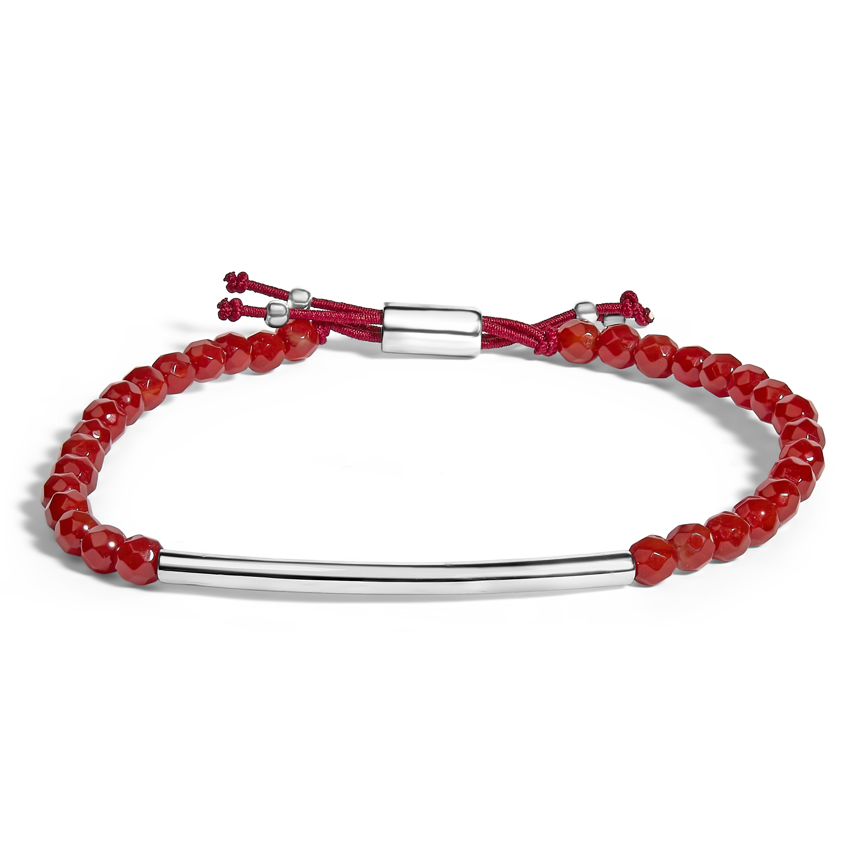 Sterling Silver Red Jasper Bead Station